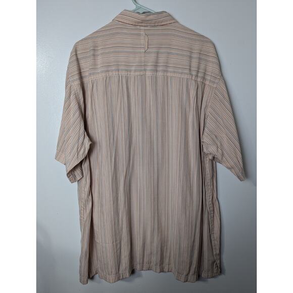 The North Face Size XXL Button Up Shirt Striped Short Sleeve Pocket Outdoor - Picture 6 of 7